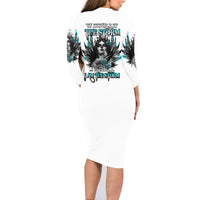 I Am The Storm Sugar Skull Family Matching Long Sleeve Bodycon Dress and Hawaiian Shirt - Wonder Print Shop
