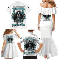 I Am The Storm Sugar Skull Family Matching Mermaid Dress and Hawaiian Shirt - Wonder Print Shop