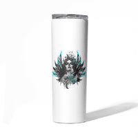 I Am The Storm Sugar Skull Skinny Tumbler - Wonder Print Shop