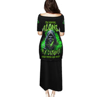 I'm Never Alone My Demons Are With Me 24/7 Family Matching Puletasi Dress and Hawaiian Shirt - Wonder Print Shop
