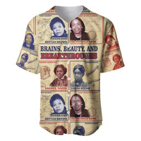 Brains Beauty And Breakthroughs Baseball Jersey African Trailblazing Women Inventors and Innovators - Wonder Print Shop