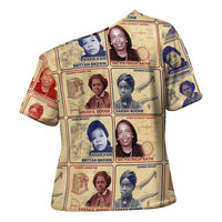 Brains Beauty And Breakthroughs Cross Shoulder Shirt African Trailblazing Women Inventors and Innovators - Wonder Print Shop