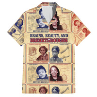 Brains Beauty And Breakthroughs Family Matching Off The Shoulder Long Sleeve Dress and Hawaiian Shirt African Trailblazing Women Inventors and Innovators - Wonder Print Shop