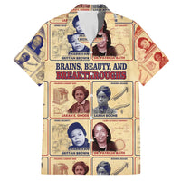 Brains Beauty And Breakthroughs Family Matching Off Shoulder Short Dress and Hawaiian Shirt African Trailblazing Women Inventors and Innovators - Wonder Print Shop