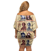 Brains Beauty And Breakthroughs Family Matching Off Shoulder Short Dress and Hawaiian Shirt African Trailblazing Women Inventors and Innovators - Wonder Print Shop