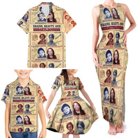 Brains Beauty And Breakthroughs Family Matching Tank Maxi Dress and Hawaiian Shirt African Trailblazing Women Inventors and Innovators - Wonder Print Shop