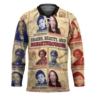 Brains Beauty And Breakthroughs Hockey Jersey African Trailblazing Women Inventors and Innovators - Wonder Print Shop