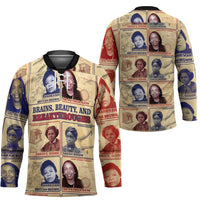 Brains Beauty And Breakthroughs Hockey Jersey African Trailblazing Women Inventors and Innovators - Wonder Print Shop