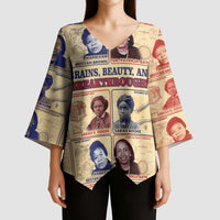 Brains Beauty And Breakthroughs Kimono Sleeve Blouse African Trailblazing Women Inventors and Innovators - Wonder Print Shop
