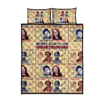 Brains Beauty And Breakthroughs Quilt Bed Set African Trailblazing Women Inventors and Innovators - Wonder Print Shop