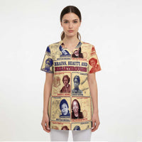 Brains Beauty And Breakthroughs Scrub Top African Trailblazing Women Inventors and Innovators - Wonder Print Shop