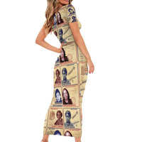 Brains Beauty And Breakthroughs Short Sleeve Bodycon Dress African Trailblazing Women Inventors and Innovators - Wonder Print Shop