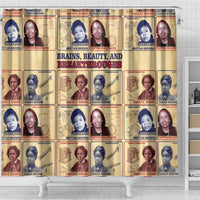 Brains Beauty And Breakthroughs Shower Curtain African Trailblazing Women Inventors and Innovators - Wonder Print Shop