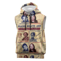 Brains Beauty And Breakthroughs Sleeveless Hoodie African Trailblazing Women Inventors and Innovators - Wonder Print Shop