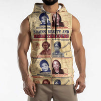 Brains Beauty And Breakthroughs Sleeveless Hoodie African Trailblazing Women Inventors and Innovators - Wonder Print Shop