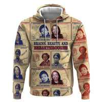Brains Beauty And Breakthroughs Zip Hoodie African Trailblazing Women Inventors and Innovators - Wonder Print Shop