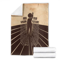 Her Vision Our Future Blanket African Influential Black Women Inventors and Pioneers - Wonder Print Shop