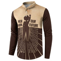 Her Vision Our Future Button Sweatshirt African Influential Black Women Inventors and Pioneers - Wonder Print Shop