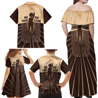 Her Vision Our Future Family Matching Off Shoulder Maxi Dress and Hawaiian Shirt African Influential Black Women Inventors and Pioneers - Wonder Print Shop