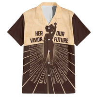Her Vision Our Future Family Matching Off Shoulder Maxi Dress and Hawaiian Shirt African Influential Black Women Inventors and Pioneers - Wonder Print Shop