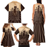 Her Vision Our Future Family Matching Tank Maxi Dress and Hawaiian Shirt African Influential Black Women Inventors and Pioneers - Wonder Print Shop