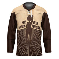 Her Vision Our Future Hockey Jersey African Influential Black Women Inventors and Pioneers - Wonder Print Shop