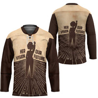 Her Vision Our Future Hockey Jersey African Influential Black Women Inventors and Pioneers - Wonder Print Shop
