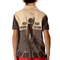 Her Vision Our Future Kid Polo Shirt African Influential Black Women Inventors and Pioneers - Wonder Print Shop
