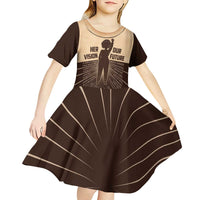 Her Vision Our Future Kid Short Sleeve Dress African Influential Black Women Inventors and Pioneers - Wonder Print Shop