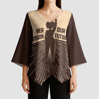 Her Vision Our Future Kimono Sleeve Blouse African Influential Black Women Inventors and Pioneers - Wonder Print Shop