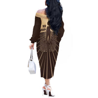 Her Vision Our Future Off The Shoulder Long Sleeve Dress African Influential Black Women Inventors and Pioneers - Wonder Print Shop