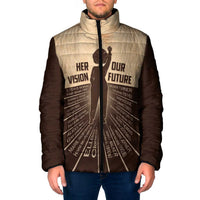 Her Vision Our Future Padded Jacket African Influential Black Women Inventors and Pioneers - Wonder Print Shop