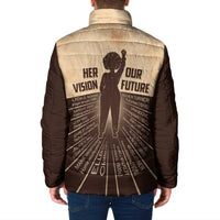 Her Vision Our Future Padded Jacket African Influential Black Women Inventors and Pioneers - Wonder Print Shop