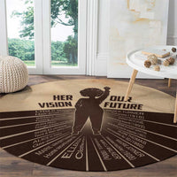 Her Vision Our Future Round Carpet African Influential Black Women Inventors and Pioneers - Wonder Print Shop