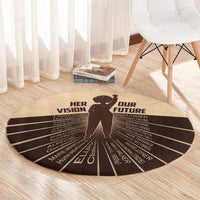 Her Vision Our Future Round Carpet African Influential Black Women Inventors and Pioneers - Wonder Print Shop