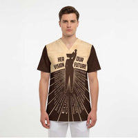 Her Vision Our Future Scrub Top African Influential Black Women Inventors and Pioneers - Wonder Print Shop