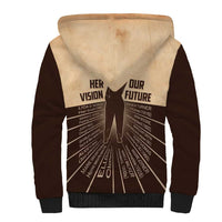 Her Vision Our Future Sherpa Hoodie African Influential Black Women Inventors and Pioneers - Wonder Print Shop