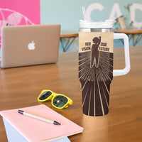 Her Vision Our Future Tumbler With Handle African Influential Black Women Inventors and Pioneers - Wonder Print Shop