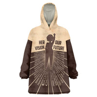 Her Vision Our Future Wearable Blanket Hoodie African Influential Black Women Inventors and Pioneers - Wonder Print Shop
