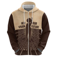 Her Vision Our Future Zip Hoodie African Influential Black Women Inventors and Pioneers - Wonder Print Shop