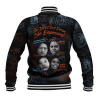 She Didn't Just Dream She Engineered Baseball Jacket African Celebrating Trailblazing Black Women Innovators in Technology and Engineering - Wonder Print Shop