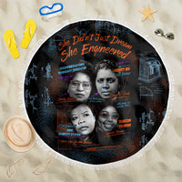 She Didn't Just Dream She Engineered Beach Blanket African Celebrating Trailblazing Black Women Innovators in Technology and Engineering - Wonder Print Shop