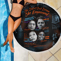 She Didn't Just Dream She Engineered Beach Blanket African Celebrating Trailblazing Black Women Innovators in Technology and Engineering - Wonder Print Shop