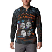 She Didn't Just Dream She Engineered Button Sweatshirt African Celebrating Trailblazing Black Women Innovators in Technology and Engineering - Wonder Print Shop