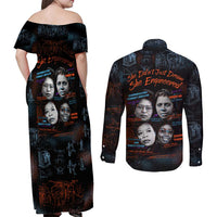 She Didn't Just Dream She Engineered Couples Matching Off Shoulder Maxi Dress and Long Sleeve Button Shirt African Celebrating Trailblazing Black Women Innovators in Technology and Engineering - Wonder Print Shop