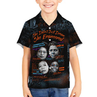 She Didn't Just Dream She Engineered Family Matching Tank Maxi Dress and Hawaiian Shirt African Celebrating Trailblazing Black Women Innovators in Technology and Engineering - Wonder Print Shop