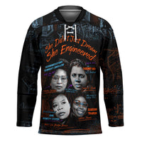 She Didn't Just Dream She Engineered Hockey Jersey African Celebrating Trailblazing Black Women Innovators in Technology and Engineering - Wonder Print Shop
