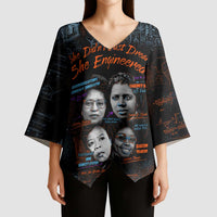 She Didn't Just Dream She Engineered Kimono Sleeve Blouse African Celebrating Trailblazing Black Women Innovators in Technology and Engineering - Wonder Print Shop