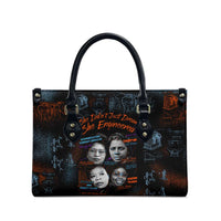 She Didn't Just Dream She Engineered Leather Bag African Celebrating Trailblazing Black Women Innovators in Technology and Engineering - Wonder Print Shop