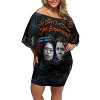 She Didn't Just Dream She Engineered Off Shoulder Short Dress African Celebrating Trailblazing Black Women Innovators in Technology and Engineering - Wonder Print Shop